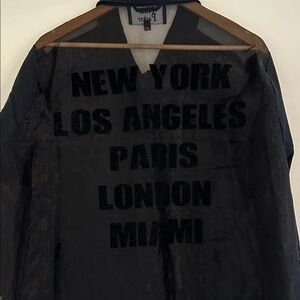 Nina Parker Black City Name Jacket